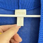 Chico's Travelers Blue Cardigan Open Front with Tie Women's Size 2 L Photo 3