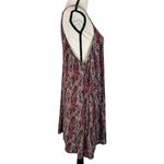 American Eagle  Large A-Line Mini Dress Paisley Halter Keyhole Lightweight Pocket Photo 3