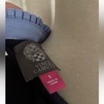 Vince Camuto Navy blue long sleeve sweater dress with ruffled trim Photo 6