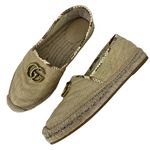 Gucci Beige Python and Raffia GG Marmont Espadrille Flats Photo 4