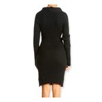 Renee C  Long Sleeve Ribbed Knit Sweater Dress Photo 1