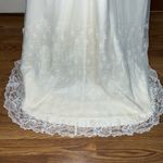 Gorgeous Preserved Vintage 1970s Heavy Embroidered Wedding Gown! White Size 8 Photo 6