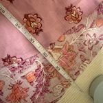 Knox Rose  2X Purple Floral Boho Tunic Top Rayon Linen Button Front Photo 5