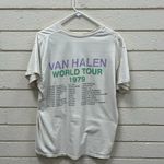 Van Halen 1979 World Tour Band Tee size L White Size L Photo 1