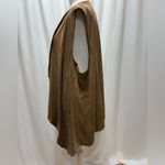 Cynthia Rowley Faux Suede Waterfall Cardigan Vest Women 1X Caramel Photo 2