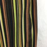 Arden B Green & Black Striped Velvet Soft Retro Flair Pants 8 Photo 4