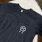 American Apparel Eternal Sadness Black and White 100% Cotton Graphic Tee Photo 2