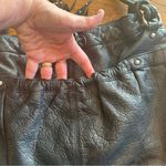B. Makowsky Black Leather Drawstring Shoulder bag Photo 5