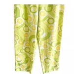 Briggs New York Vintage Briggs 70’s Funky Print Capri Pants High Waisted Size 6 Yellow Green Photo 5