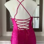 AQUA Fuchsia Formal Satin Corset Lace-Up Back Gown Pink Size 6 w/Tag Retail $298 Photo 11