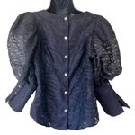 Gracia  Black Zebra Print Sheer Mesh Top Photo 12