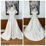 Alfred Angelo Gorgeous *New* Vintage 90s Silk Off Shoulder Wedding Gown! Photo 1