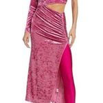 Saylor  - Niamh Asymmetric One Shoulder Stretch Velvet Dress Sz M Photo 0