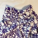 New York And Company  Linen Blend Tropical Floral Shorts Women’s Sz 2 Purple White Photo 7