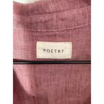 Poetry  Women's Red Linen Button Up Short Sleeve Shirt Size US 18 Normcore Lagen Photo 2