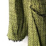 Evan Picone 14 Tweed Dress Coat in Lime Black Green Photo 3