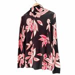 Nic+Zoe NWT  Sweater Flowering Tundra Turtleneck Black Multi Size Medium NEW Photo 4