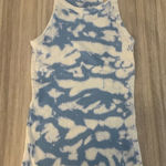 Sundry  Strappy Women's Tank Top Blue & White Tie Dye Size: Large Photo 0
