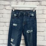 American Eagle Super Hi-Rise Jegging Women’s 4R Distressed Dark Wash Stretch Y2K Photo 4