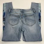 Driftwood High Rise Skinny Ankle Jeans Light Indigo Ikat Embroidered Size 26x28 Photo 7