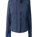 Evereve Peyton Jensen Full-Zip Moto Jacket Lightweight Jacket Blue Size Medium Photo 1