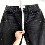 Reformation  Pacific Black Studded Harley High Rise Slim Straight Jeans 29 Photo 10