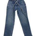 Hollister Jeans Curvy High Rise Mom Paperbag Boho Tie Waistband Size Women's 1 Photo 0