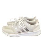 Adidas QT Racer Cloudfoam EE8088 Off-white with Silver Stripes Women's Size 8 Photo 1