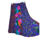 Vintage CAROLE LITTLE Petites Patchwork Floral Striped Maxi Skirt Size 12 Purple Photo 2