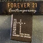 Forever 21 Teal Velvet Plunging Neckline Ruched Crop Top Long Sleeve Small Photo 2