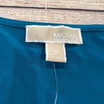 Michael Kors Deep Teal Cutout Shoulder V Neck Long Sleeve Top XL NWT Photo 1