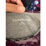 Croft & Barrow XL Purple Floral Long Sleeve Top Soft Cotton Casual Blouse NWT Photo 2