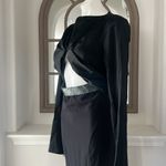 Safiyaa BLACK Cutout Beaded Belt Gown with Gun Metal, Size FR42 US10 NWT $2,615 Photo 9