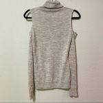 All Saints Grey Lightweight Cold Shoulder Turtleneck Sweater 4 Merino Wool Photo 4