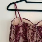 Lulus Burgundy Lace Slip Dress - Built-in Bra, Size S Photo 5