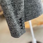 White House | Black Market WHBM Studio Trophy Plaid Black Grey Tweed Knit Double Breasted Blazer 4 Photo 7