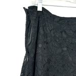 Halogen Size 10 Skirt Black Layered Lacey Crocheted Midi Flare Basic Casual Work Photo 3