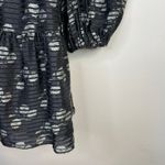 Alice + Olivia  Rowen Tiered Long Sleeve Floral Mini Dress Black Cream womens XS Photo 7