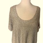 Alice + Olivia #510 Linen Metallic Blend Loose Fit Sweater Photo 2