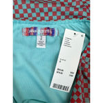 Urban Outfitters UO Mesh Halter Mini Dress Small Red Blue Checkered Stretch Bodycon Cutout Y2K Photo 5