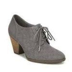 Dr. Scholl’s credit charcoal gray perforated suede heels 8.5 lace up oxford heel Photo 0