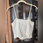 Jen's Pirate Booty  cropped top Gauze Cream Tie Front tank knot bow cotton beige Photo 3