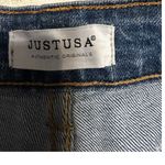 Just USA  Denim Cut Off Shorts Women's Size Large Jean Jorts Frayed Distressed Photo 2