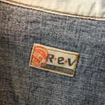 Rev Womens Denim Jacket Vintage Retro Trucker Zig Zag Stitching Medium Wash L Blue Size L Photo 3