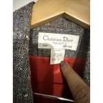 Dior Vintage Christian  Jacket Womens 12 Black Blazer Career Preppy Classic Gray Photo 4