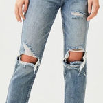 PacSun  Medium Wash High Rise Ripped Distressed Mom Jeans Photo 0
