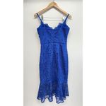 Guess  Dress Size 4 Blue Lace Strappy V Neck‎ Sleeveless NEW Photo 2
