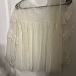 Free People  Sheer White Lace Blouse Photo 2