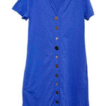 Soft Surroundings  Royal Blue Cotton Short Sleeve Dress Boho Cottagecore  XS Photo 0