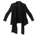 Free People womens small in the loop black cardigan oversized boho raw grunge hi Photo 0